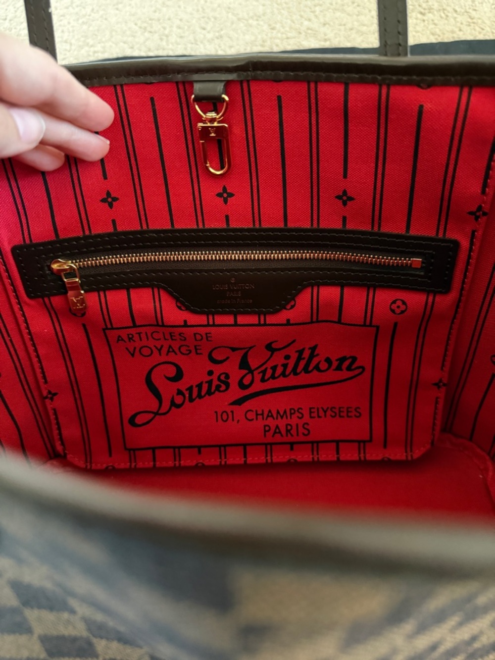 Authentic Louis Vuitton Neverfull PM in Damier Ebene canvas - Picture 6 of 16